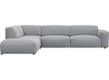 Ecksofa FLEXLUX "Lucera, super bequem durch hochwertigen Sitzaufbau mit Kaltschaum", grau (sophisto grau), B:321cm H:73cm T:231cm, 100% Polyester, Sofas, Ecksofa, modern & anschmiegsam, L-Form, Designsofa