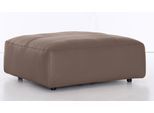 Hocker MUSTERRING "LUCIA", braun (hasel bax), B:120cm H:43cm T:120cm, Flachgewebe VALMONT (60% Baumwolle/40% Leinen);Leder PURO, pigmentiertes Leder;Microfaser CRONA (100% Polyester);Flachgewebe FLORIS (100% Polyester);Leder BAX, pigmentiertes Leder, Hocker, Hocker