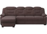 Ecksofa COTTA "Marcus L-Form", grau (charcoal), B:257cm H:99cm T:162cm, 100% Polyester, Sofas, Ecksofa, wahlweise mit Bettfunktion