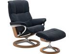 Relaxsessel STRESSLESS "Mayfair", blau (shadow blau paloma), B:92cm H:103cm T:79cm, Leder BATICK: BATICK ist ein leicht korrigiertes, durchgefärbtes und genarbtes Möbelleder, bei dem die meisten Unebenheiten und Spuren in der Regel entfernt wurden.;Leder PALOMA: PALOMA ist ein durchgefärbtes Semianilin-Möbelleder mit natürlicher Narbung.;ROHLEDER Stoff Q2 FARON: Ein fester zuverlässiger Bouclé mit