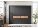 Kleiderschrank WIEMANN "Acapulco", grau (graphit, dekor), B:295,2cm H:216cm T:58cm, Holz teilmassiv, Holzwerkstoff, Schränke, Kleiderschrank, hochwertige Beschläge