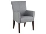 Esszimmerstuhl HOME AFFAIRE "King", grau (grau, buche wenge), B:60cm H:92cm T:65cm, 100% Polyester, Stühle, Esszimmerstuhl, Polsterstuhl, Armlehnstuhl, Gestell Massivholz