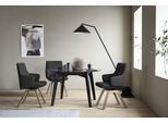 Polsterstuhl STRESSLESS "Laurel", schwarz (schwarz paloma, eiche natur), B:58cm H:92cm T:59cm, Leder PALOMA: PALOMA ist ein durchgefärbtes Semianilin-Möbelleder mit natürlicher Narbung., Stühle, Polsterstuhl, Low Back mit Armlehne, Größe L, mit schräggestellten Beinen in Eiche