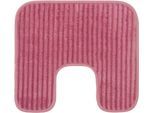 Badematte GÖZZE "Berlin", rosa (altrosa), H:7mm, Polyester, Badematten, Badematte, Badteppich, Uni Farben, Cord Optik, waschbar