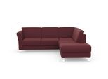 Ecksofa SIT & MORE "Visby L-Form", rot (bordeaux), B:248cm H:87cm T:213cm, Sofas, Ecksofa, Wahlweise mit Bettfunktion und Stauraum, frei im Raum stellbar