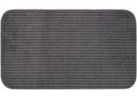 Badematte GÖZZE "Berlin", grau (anthrazit), H:7mm, Polyester, Badematten, Badematte, Badteppich, Uni Farben, Cord Optik, waschbar