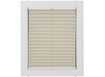 Plissee SUNLINES "One Size Style Crush", beige (sand, weiß, weiß), B:55cm H:160cm, Obermaterial: 85% Polyester, 15% sonstige Fasern, Plissees, Plissee, Zubehörfarbe weiß, zum Klemmen