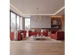 3-2-1 Couchgarnitur Lille ~ Leder, rot