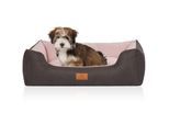 Knuffelwuff Hundebett Luke aus Velours mit feinem Handwebcharakter