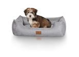 Knuffelwuff Hundebett Dreamline aus Velours grau S
