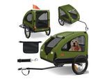 KESSER® Hundeanhänger Boxer 2-in-1 Hundebuggy Fahrradanhänger groß ca. 250L Volumen - Inkl. Fahne und Tasche - 600D Oxford Canvas, Klappbar SmartSpace Concept, maximale Belastbarkeit: 45kg