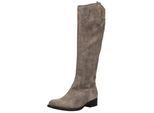 Stiefel GABOR "Gabor Stiefel Veloursleder", Damen, Gr. 39, grau (braun, grau), Veloursleder, Schuhe Stiefel