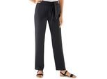 Palazzohose CLASSIC BASICS, Damen, Gr. 24, Kurzgrößen, schwarz, 100% Polyester, unifarben, lang, Hosen Palazzohose