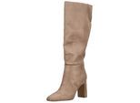 High-Heel-Stiefel STEVE MADDEN "STEVE MADDEN Stiefel Veloursleder", Damen, Gr. 39, taupe, Veloursleder, Schuhe