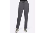 Jogger Pants CREATION L, Damen, Gr. 24, Kurzgrößen, grau (anthrazit), 97% Polyester, 3% Elasthan, unifarben, lang, Hosen