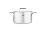 Fissler Kochtopf Pure, Silber, Metall, 5.7 L, Made in Germany, breiter Schüttrand, Kochen, Töpfe, Kochtöpfe