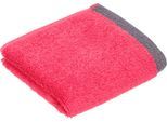 Gästehandtücher BUGATTI "Prato", rosa (flamingo), B:30cm L:50cm, Walkfrottier, Obermaterial: 100% Baumwolle, Handtücher, Uni Farben, mit melierter Optik im Saum