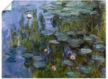 Wandbild ARTLAND "Seerosen (Nympheas). 1918/1921.", grün (farbe bild(er): grün), B:80cm H:60cm, Bilder, als Leinwandbild, Poster in verschied. Größen