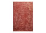 Teppich HOMIE LIVING "Sienna", rot (ziegelrot), B:70cm H:20mm L:140cm, Polyester, Teppiche, Teppich, Hochflor, Microfaser, uni, weich & kuschelig, Wohnzimmer, Schlafzimmer