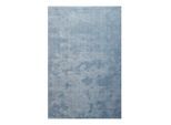 Teppich HOMIE LIVING "Sienna", blau (blau meliert), B:70cm H:20mm L:140cm, Polyester, Teppiche, Teppich, Hochflor, Microfaser, uni, weich & kuschelig, Wohnzimmer, Schlafzimmer