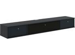 TV-Board HAMMEL FURNITURE "Mistral Fernsehschrank, Medienmöbel, Hängend", schwarz (schwarz gebeizt), B:177cm H:23cm T:32,5cm, Sideboards, TV-Board, mit Klappe mit Akustikstoff, Kabeldurchführung, Lowboard, B: 177 cm