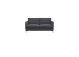 2-Sitzer FLEXLUX "Fiore", grau (dervit grau), B:149cm H:85cm T:92cm, 100% Polyester, Sofas, schmale Armlehnen, Kaltschaum, Füße Alu+ Eiche