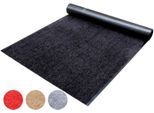 Läufer "Schmutzfangläufer CLEAN, Made in Belgium", schwarz, B:120cm H:9mm L:600cm, Polyamid, PRIMAFLOR-IDEEN IN TEXTIL, Teppiche, Schmutzfangläufer, Schmutzfangmatte, Uni Farben, strapazierfähig, rutschhemmend, waschbar