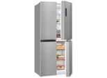 EXQUISIT Multi Door "MD365-125-040D", Energieeffizienz: D (A-G), silber (inoxlook), B:79cm H:180cm T:62cm, Kühlschränke, Kein Abtauen nötig: 362 L No-Frost Kühl-Gefrier-Kombi mit LED