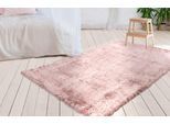 Teppich ME GUSTA "Tender 125", rosa (puderrosa), B:160cm H:52mm L:230cm, Obermaterial: 50% Modacryl, 50% Polyester, Teppiche, Teppich, Kuscheliger & gemütlicher Teppich, UNI-Farben,Fußbodenheizung geeignet