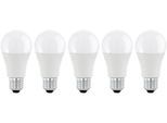 EGLO LED-Leuchtmittel "LM_LED_E27 Leuchtmittel - E27 - 5X8,5W - IP20", Energieeffizienz: F (A-G), weiß, L:10,8cm Ø:6cm, Leuchtmittel, Glühbirne, 5er Set, L10,8 x Ø6 cm