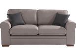 2-Sitzer HOME AFFAIRE "Broughton", beige, B:203cm H:92cm T:94cm, 100% Polyester, Sofas, weicher Sitzkomfort, incl. 2 Zierkissen, Keder