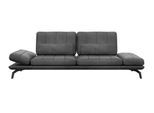 3-Sitzer FLEXLUX "Tropea Funktionssofa, Designsofa, Relaxfunktion, TV-Couch", grau (warm stone grau), B:252cm H:90cm T:145cm, Sofas, mit Armteilverstellung sowie Sitztiefenverstellung, Breite 252 cm