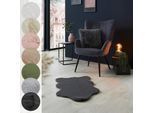 Fellteppich LUXOR LIVING "Novara", grau (grafit), B:55cm H:30mm L:80cm, Kunstfaser, Teppiche, Fellteppich, Kunstfell, weiche Kaninchenfell-Haptik, waschbar, auch als 2er Set