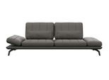3-Sitzer FLEXLUX "Tropea Funktionssofa, Designsofa, Relaxfunktion, TV-Couch", grau (warm mineral grau), B:252cm H:90cm T:145cm, Sofas, mit Armteilverstellung sowie Sitztiefenverstellung, Breite 252 cm