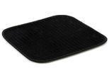 Badematte GÖZZE "Berlin", schwarz, H:7mm, Polyester, Badematten, Badematte, Badteppich, Uni Farben, Cord Optik, waschbar
