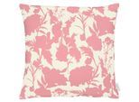 Dekokissen APELT "7002", rose, bedruckt, B:48cm H:10cm L:48cm, Obermaterial: 75% Baumwolle, 25% Polyester. Füllung: 100% Polyester, Dekokissen_Sitzkissen_Kissenhüllen, mit floralem Print