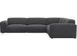 Ecksofa FLEXLUX "Lucera, super bequem durch hochwertigen Sitzaufbau mit Kaltschaum", grau (dervit grau), B:319cm H:73cm T:285cm, 100% Polyester, Sofas, Ecksofa, modern & anschmiegsam, L-Form, Designsofa