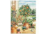 Wandbild ARTLAND "Orangenbaum im Garten", grün (farbe bild(er): grün), B:60cm H:80cm, Bilder, als Alubild, Leinwandbild in verschied. Größen