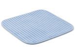 Badematte GÖZZE "Berlin", blau (hellblau), H:7mm, Polyester, Badematten, Badematte, Badteppich, Uni Farben, Cord Optik, waschbar