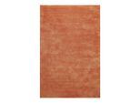 Teppich HOMIE LIVING "Sienna", orange, B:70cm H:20mm L:140cm, Polyester, Teppiche, Teppich, Hochflor, Microfaser, uni, weich & kuschelig, Wohnzimmer, Schlafzimmer