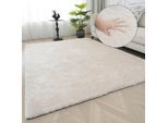 Teppich BRUNO BANANI "Dana Teppich, besonders weich und kuschelig, Kundenliebling" Gr. 7, beige (natur), B:240cm H:30mm L:320cm, Kunstfaser, Teppiche, Teppich, uni, Mikrofaser Teppiche, Wohnzimmer, Schlafzimmer, Esszimmer, Topseller
