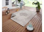 Teppich HANSE HOME "CEBU Wendeteppich" Gr. 6, beige (creme, grau), B:200cm H:5mm L:290cm, Polypropylen (PP), Teppiche, Teppich, In-& Outdoor, Wetterfest, Balkon, Wohnzimmer, Wasserfest, Orientalisch