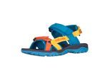 Sandale TROLLKIDS "Kids Oslofjord Sandal", Mädchen, Gr. 38, bunt (dynamic blau, bright orange, gelb), Synthetik, Schuhe Sandale