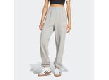 Sporthose ADIDAS ORIGINALS "ESS JOGGER FT", Damen, Gr. XL, N-Gr, grau (medium grau heather, normal, gr.), Obermaterial: 100% Baumwolle, Hosen Sporthose