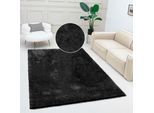 Teppich BRUNO BANANI "Dana Teppich, besonders weich und kuschelig, Kundenliebling" Gr. 8, schwarz, B:300cm H:30mm L:400cm, Kunstfaser, Teppiche, Teppich, uni, Mikrofaser Teppiche, Wohnzimmer, Schlafzimmer, Esszimmer