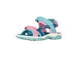 Sandale TROLLKIDS "Kids Oslofjord Sandal", Mädchen, Gr. 40, blau (harbor blau, aqua haze, peony rose), Synthetik, Textil, Schuhe Sandale
