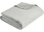 Wohndecke IBENA "Uni Decke Malaga", grau, B:150cm L:200cm, Baumwolle, Wohndecken, Wohndecke, unifarben