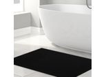 Badematte HAMMETEX "rutschfeste Badvorleger", schwarz, H:7,5mm, Baumwolle, Badematten, Badematte, einfarbig, 100% Baumwolle, in 2 Größen erhältlich