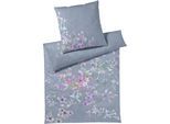 Bettwäsche ELEGANTE "Amazing", blau (rauchblau), B/L: 135cm x 200cm, 1 Stk., 1 Stk., Mako-Jersey, B/L: 80cm x 80cm, 2 Stk., Mako-Jersey, Obermaterial: 100% Baumwolle, Bettwäsche, Bettwäsche, angenehmes Hautgefühl