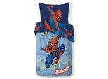Kinderbettwäsche MARVEL "Marvel Spiderman Bettbezug-Set 135x200 cm + Kissenbezug 80x80 cm", blau, B/L: 137cm x 200cm, 1 Stk., 1 Stk., Washed Cotton, B/L: 80cm x 80cm, 2 tlg., Washed Cotton, Obermaterial: 100% Baumwolle, Bettwäsche, 100 % Baumwolle, maschinenwaschbar, wendbar